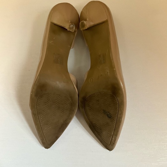 Moda Spana Cream/Tan Pointy Toe Heels Patient leather Size 8 - Picture 10 of 10